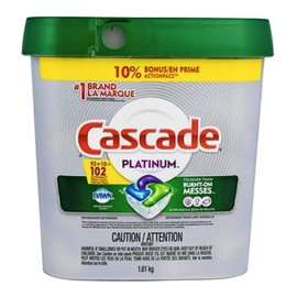 Cascade Platinum ActionPacs Dishwasher Detergent with Dawn, Fresh Scent - 102 Count