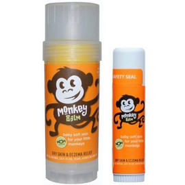 Monkey Balm All Natural Skin Care for Kids, Babies, Adults for Dry, Cracked Skin, Skin Irritation, Rashes, (1) 2oz (1) 0.6oz healing balm (2 Pack)