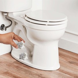 WANSHUNLMI WANSHUNLMI White Ceramic Frog Toilet Floor Bolt Caps, Frog Toilet Bolt Caps Cute Bathroom Decor, Fun Animals Themed Gadgets for The Toilet Easy installation (White Frog)