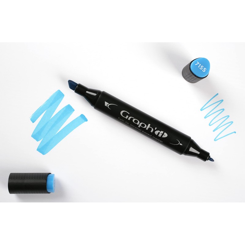 Graph'it Pack of 12 Double Ended Alcohol Based Markers Mix