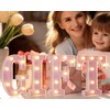 Led Marquee Letters, Pink Glitter Light Up Letters, Small Led