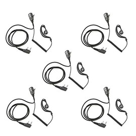 TechSide TSAU-M+ Midland 2 Pin Wrap Microphone | Radios | Compatible G7 pro G8 G9 pro M24 M24 Plus M48 M99 G6 XT G7 XTR ICOM Intek | Airsoft Safety Watch (Pack of 5)