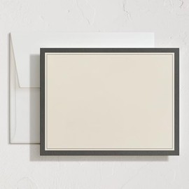 Minted Juego de papelería de iniciales formales, juego de 10, tarjetas planas y sobres para invitaciones y mensajes de agradecimiento escritos a mano,