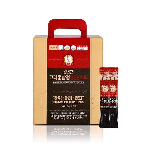 JUNGWONSAM 6 Years Red Ginseng 365 Stick 100 Pouches