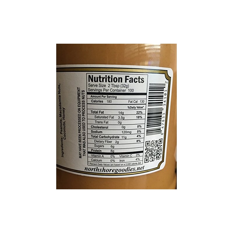 Macadamia Nut Honey Coconut Peanut Butter - 2lbs