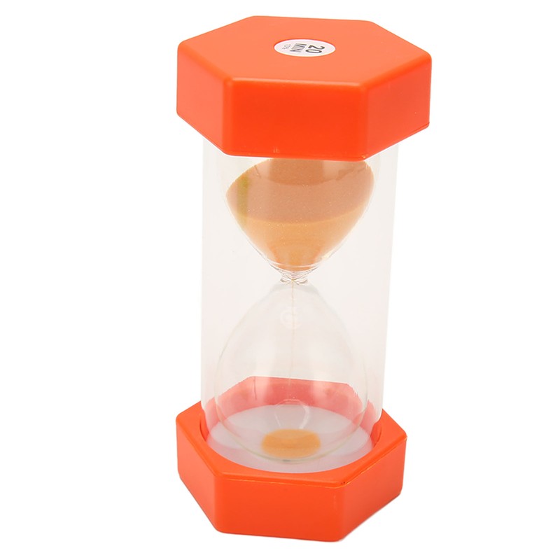 2Pcs Sand Timer 20 Minutes Hexagonal Shape Durable Plastic Widely