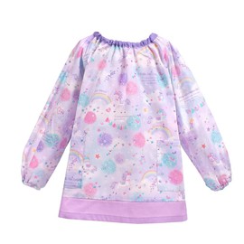 COLORFUL CANDY STYLE N1185720 Long Sleeve Smock for Girls and Children, Kindergarten, Nursery, Long Sleeve, Unicorn Fantasy, 47.2 - 51.2 inches (120 - 130 cm)