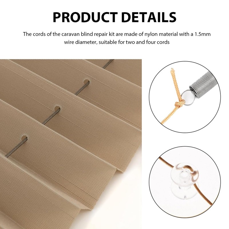BWBWND RV Blinds Repair Kit, Pleated Shade Restringing Cord Threading