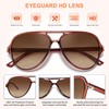 EYEGUARD 3 Pack Retro Aviator Bifocal Reading Sunglasses for Women