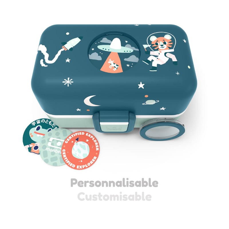 Monbento MB Kids Tresor Graphic Lunch Box, Cosmic Blue