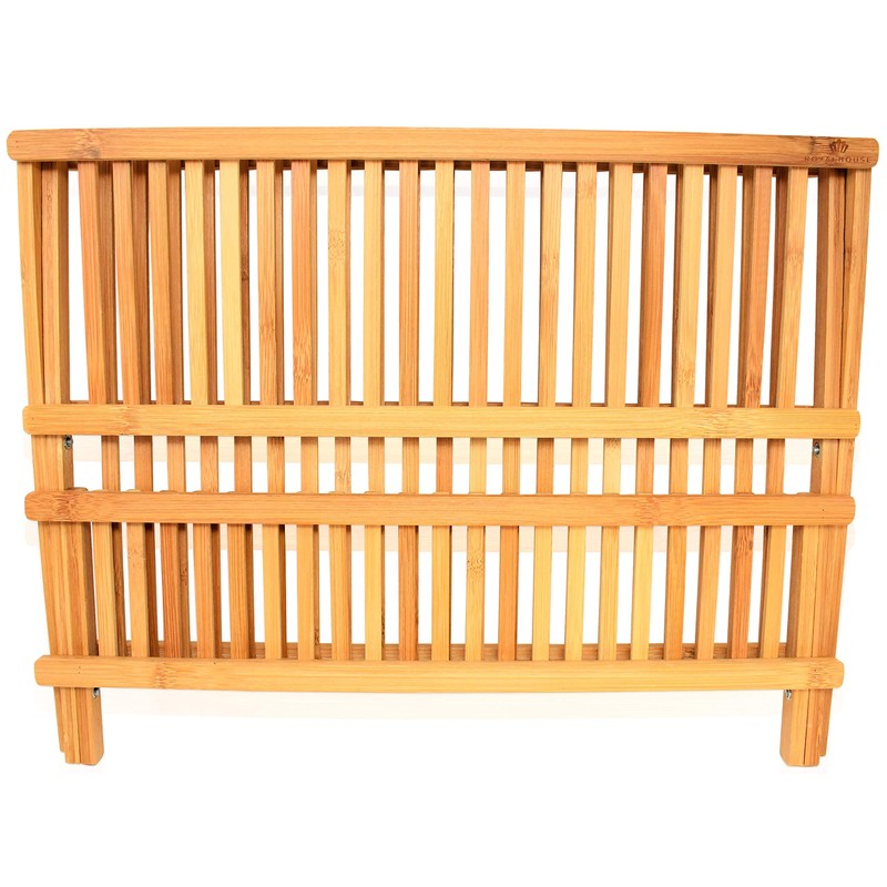 Dish Drying Rack Bamboo Dish Rack Collapsible Dish Drainer, Foldable