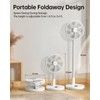 TriPole Oscillating Fan Portable Quiet Standing Fan with Remote, 12"
