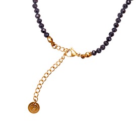 BERGERLIN Genuine Natural Stone Necklace with 925 Sterling Silver Pearl or Gold-Plated Pearl - Filigree Chain with Clasp and Certification of Authenticity, Pearl, Pearl