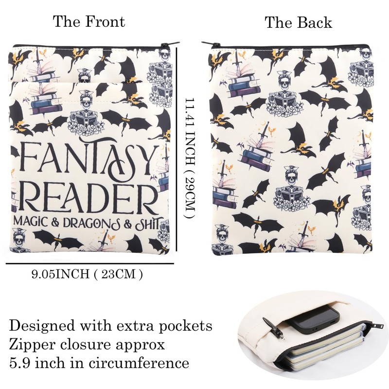 JTOUK Romantasy Roman Fantasy Reader Book Sleeve Book Sleeve Book