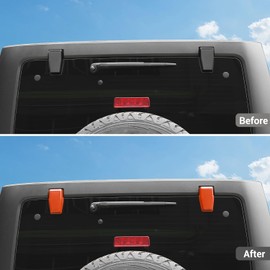 Hoolcar Rear Window Hinge Cover Liftgate Glass Hinge Cover for 2007-2017 Jeep Wrangler JK JKU Hardtop, Orange