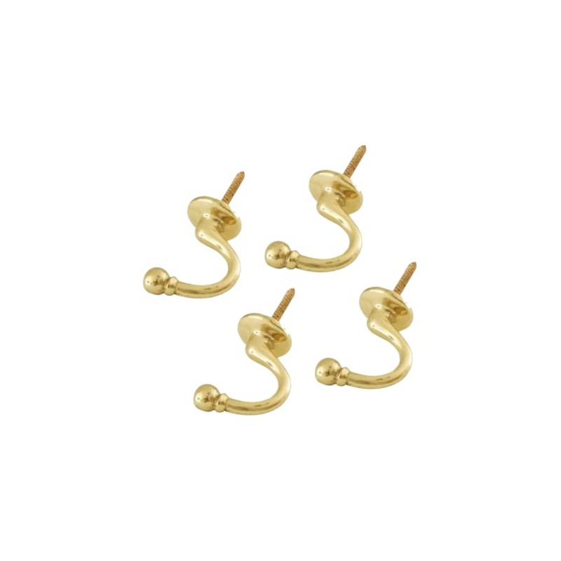 Brass Curtain Tie Backs Hooks Ball End Holdbacks Hooks U