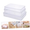 BUGUUYO 3pcs Plastic Box Storage Container for Pantry Airtight Makeup