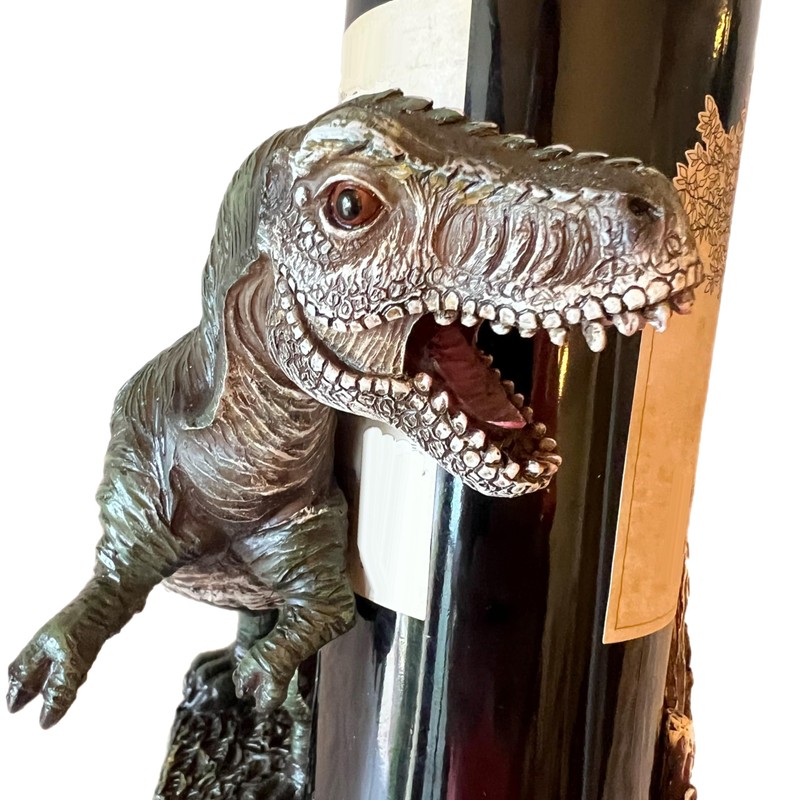 Top Brass T-Rex Wine Bottle Holder – Decorative Funny Dinosaur