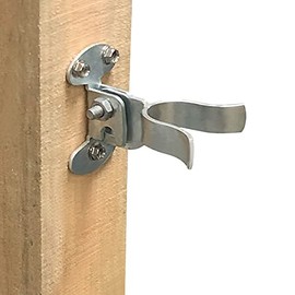 1-3/8" Flat Back Wall Mount Fork Gate Latch - Gate Latch Hardware with Screws or Lag Bolt for Gate Frames, Easily Mounts to Wooden Gate Post or Wall