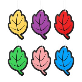 Bojueshaw 2pcs Cute Car Air Freshener,Hanging Scented Paper with Leaf Design,Funny Car Interior Accessories,Long-Lasting Fragrance