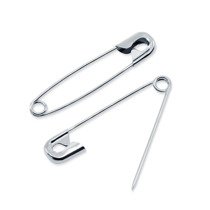 Dritz 3021 Basting Safety Pins, Size 2 (50-Count), Nickel