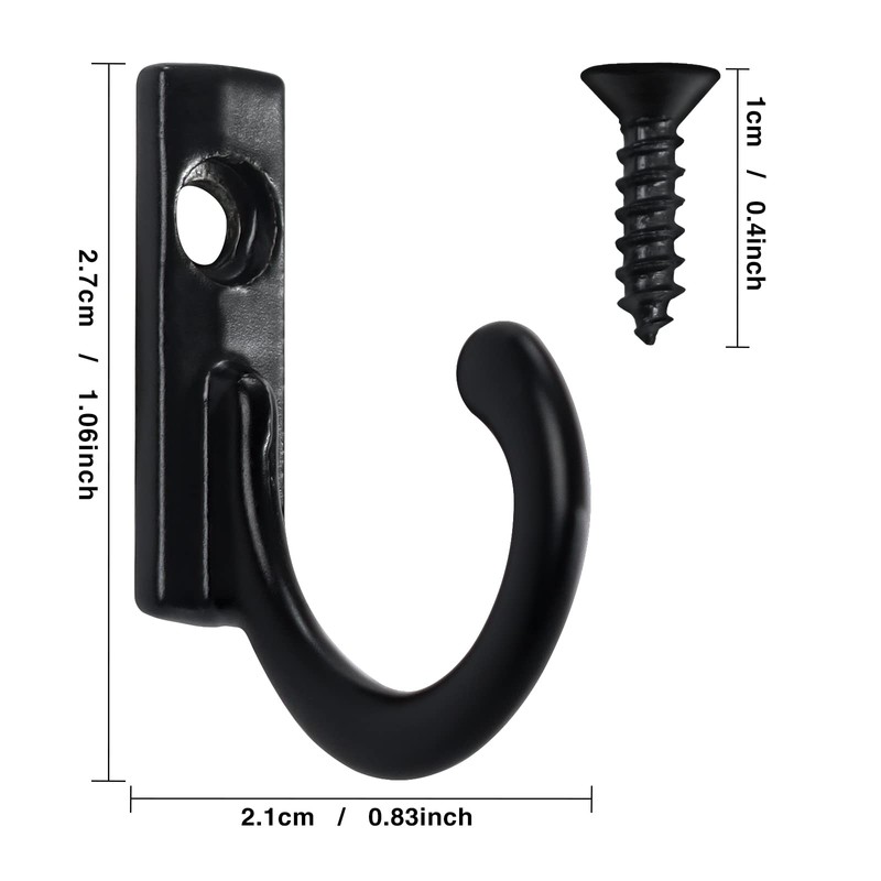 Daomong Wall Mounted Single Hook Robe Hooks Metal Coat Hooks