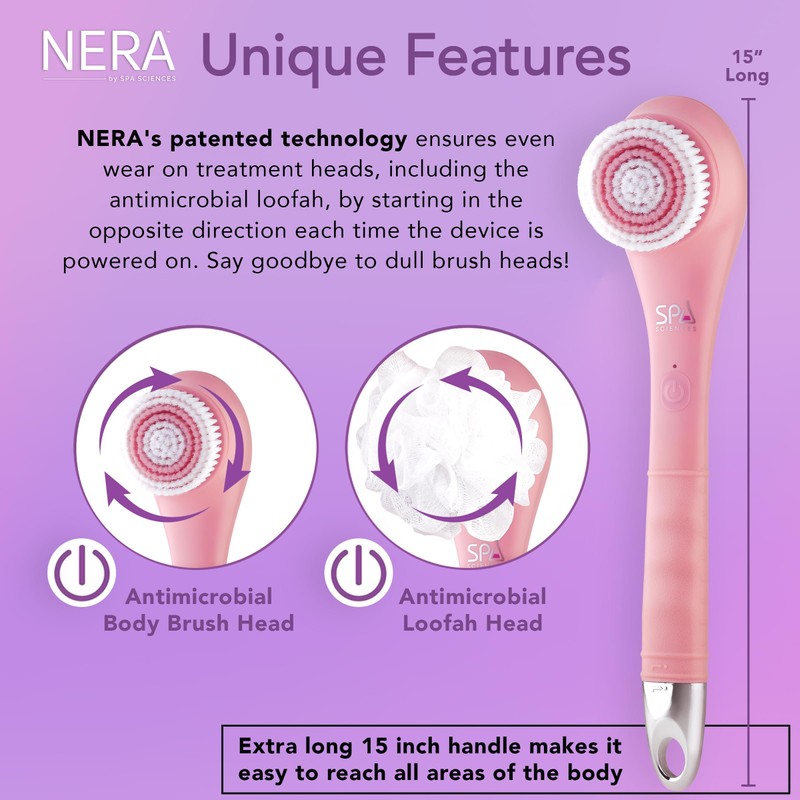 Spa Sciences - NERA - 4-in-1 Shower/Bath Body Brush for