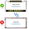 US Army Vet License Plate Frame Patriotic US Army Veteran