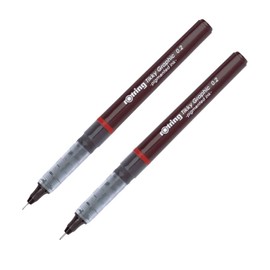 rOtring Tikky Graphic Fine Liner Pen 0.20mm, 2 Count - Black Ink