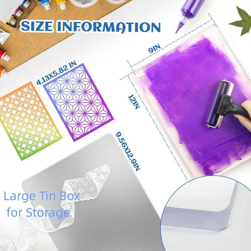 gocreate 9 x 12 Large Gel Plate Tin Box Storage