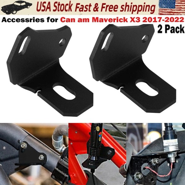 Unbranded Adjustable X3 Whip Light Flag Mount Brackets Kit For
