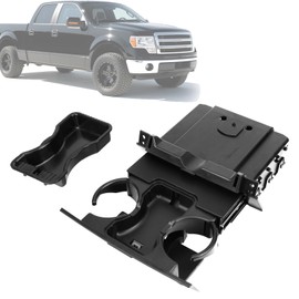 Dashboard Cup Holder Insert Ash Tray Compatible with Ford F150 STX XL XLT 2004 2005 2006 2007 2008 Accessories Replacement 6L3Z-1504810-AA 6L3Z1504810AA Black
