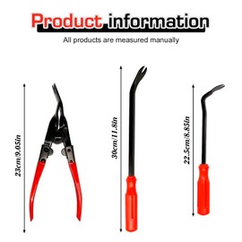 YIDM Demontage Werkzeug Auto Nieten: 3 Stück Türverkleidung Werkzeug, Nagelzieher Entferner Werkzeug, Lösewerkzeug Werkzeug für Autotür Panel Armaturenbrett Abzieher Polster Heavy Duty Entklammerer