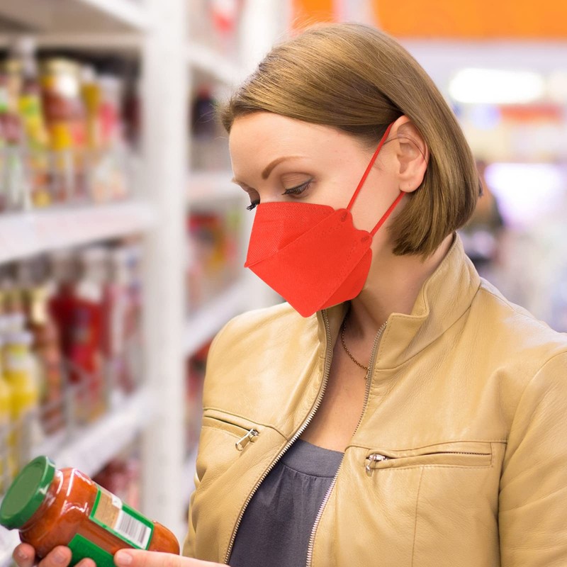 NiHealth 60PCS KF94 Disposable Face Masks for Adults, Tomorotec Solid