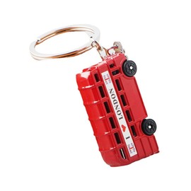 JLEivvi 1 PCS London Souvenir Gift Mini British Landmark Keychain I Love London Red Bus Pendant Keychain London Bus Metal Key Chain for Men and Women