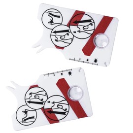 L.C. life Pack of 2 Tick Cards, Tick Card for Humans, with Magnifying Glass, Quickly and Gently Remove Ticks from Pet or People