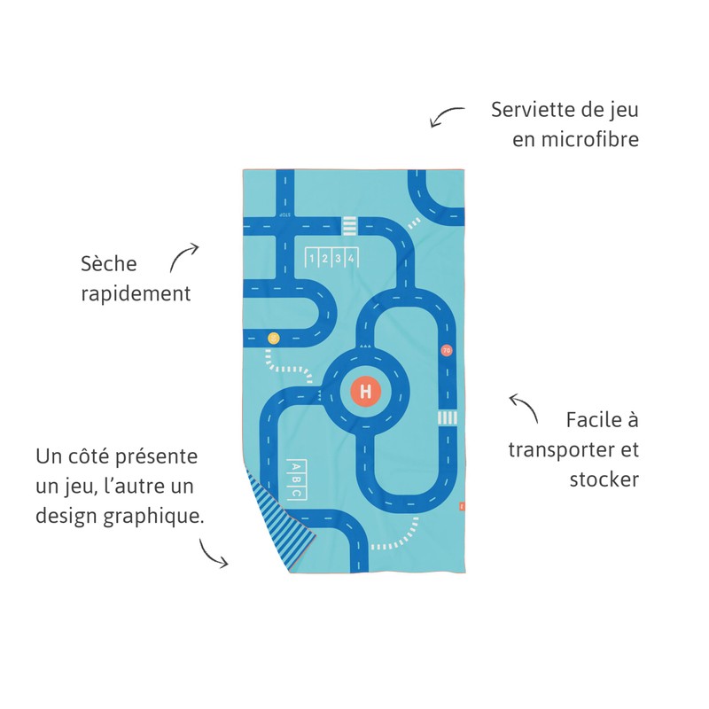 Quut - Napkin de Plage/Piscine Enfant Avec Jeu - en