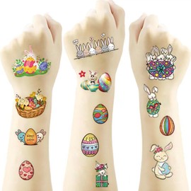 Easter tattoo stickers (Easter A)118PCS Easter Egg Fillers，Easter Decorative Atmosphere，easter basket stuffers