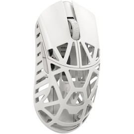 WLMOUSE Beast X Mini Pro Ultra-Light 34g Magnesium Gaming Mouse, PAW3950 HS Sensor, 8K Polling Rate, 30000 DPI,OM & TTC Switches, Customizable Side Panels.(Milky White(TTC Switch-Side Slits))