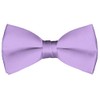 NYFASHION101 Men's Solid Color Adjustable Pre-Tied Bow Tie, Lavender