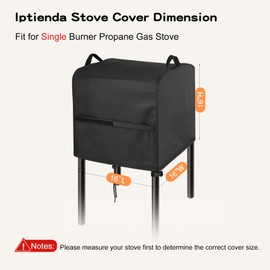 Iptienda Stove Cover for VIVOHOME Single Burner, 16x16x16in