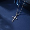 Dainty 925 Sterling Silver Cross Necklace Pendant for Women Chain