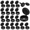 Etauwe 150-Pack Black Plastic Screw Cover Caps - Snap-On Hinge