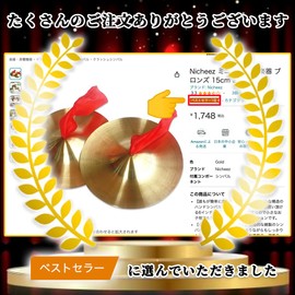 Nicheez Mini Cymbal Musical Instrument, Bronze, 5.9 inches (15 cm), Set of 2