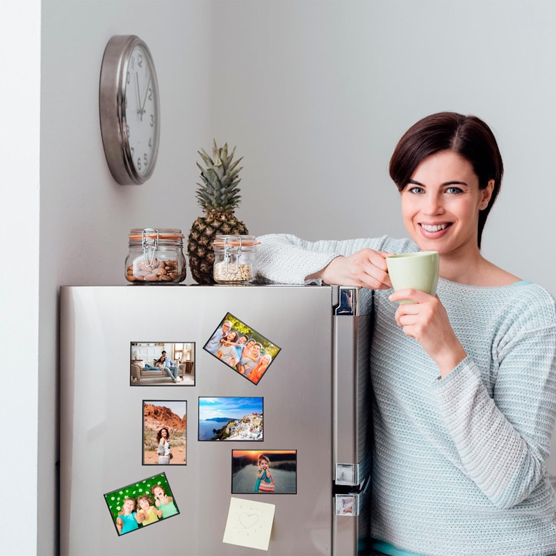 10Pcs Magnetic Picture Frame for Refrigerator Clear PVC Fridge Magnetic