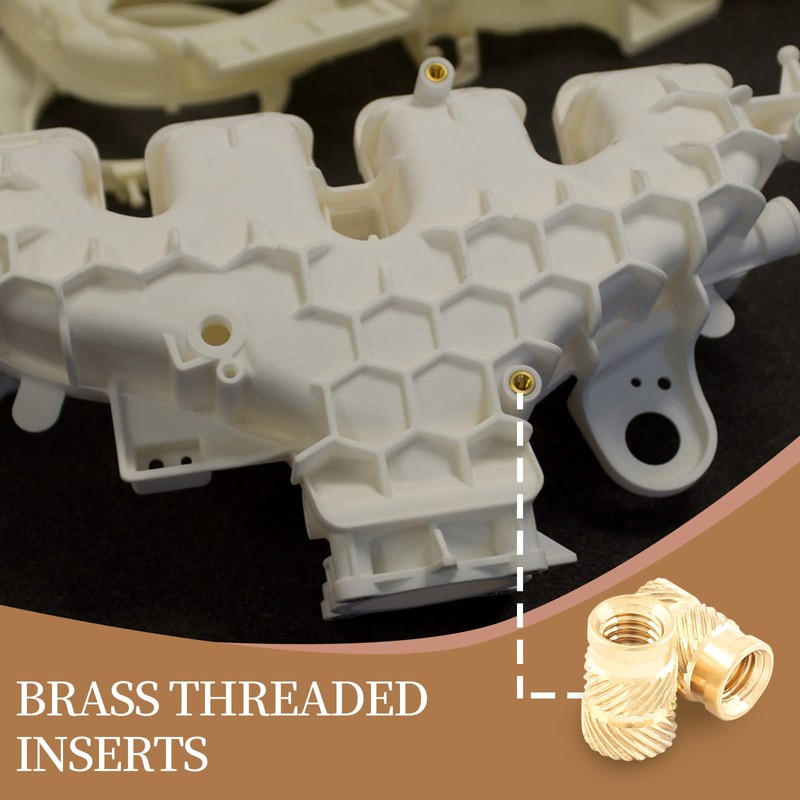 Litoexpe M5 Threaded Inserts, Brass Heat Set Insert Kit knurled