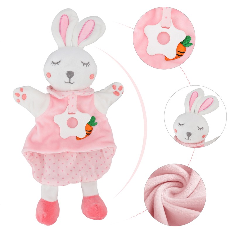 Baby Security Blanket Cute Bunny Baby Teething Stuffed Dolls Soft