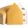 POLIWELL 50PCS 90mm x 65mm 400 Grit Triangle Sanding Sheets