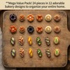 Mini Bread Fridge Magnets, 24 Pcs, 3D Resin