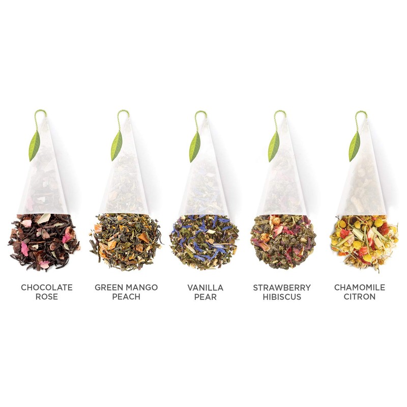 Tea Forte Jardin 3-Piece Premium Tea Gift Set with Rose